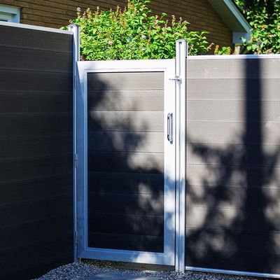 Un buon prezzo. Moderno pannello di cancello in WPC resistente alla rotazione WPC PVC resistente alle intemperie in linea