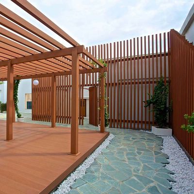 Un buon prezzo. Pergola esterna in WPC a prova di ruggine composito in legno pergola di patio in linea