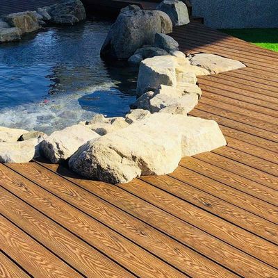 Un buon prezzo. Patio 3D Composite Decking Commerciale WPC Profilo di Decking Hollow in linea