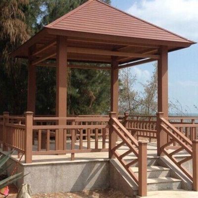 Un buon prezzo. Anti-UV WPC Gazebo a prova di rottura Pavilion esterno WPC leggero in linea