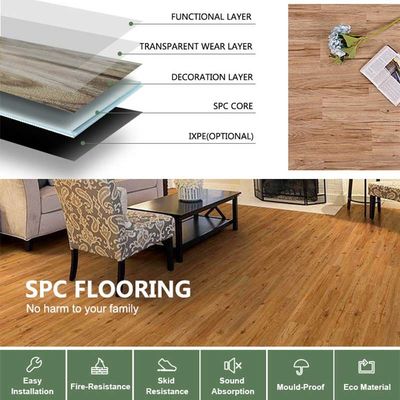 Un buon prezzo. Pavimenti SPC di lusso opaci pavimenti compositi di pietra e plastica insonorizzati in linea